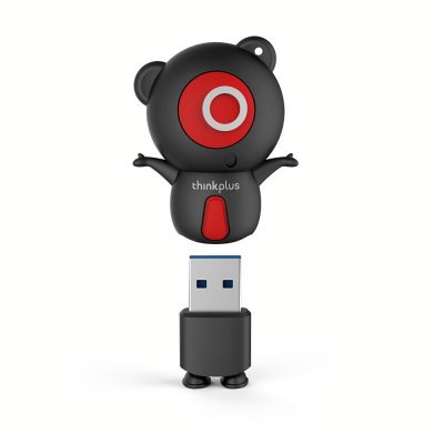 Lenovo ThinkPlus Cute USB3.2 Gen1 Flash Drives Small Black Shockproof Thumb Drive 128G 64G 32G Creative High-speed U Disk COD