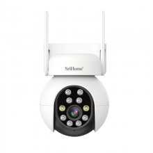 Srihome SH052 5MP Smart WiFi Home Surveillance Camera Wireless PTZ IP Color Night Vision AI Auto Tracking Sound&Light Alarm IP65 Waterproof Outdoors Security Cam