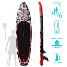 [US Direct] FunWater Inflatable Paddle Board 12~15PSI Maximum Load 150KG Stand Up Portable Surfboard Pulp Board With Chair ,Waterproof Phonecase, Air Pump, Backpack 330*84*15CM SUPFW10B