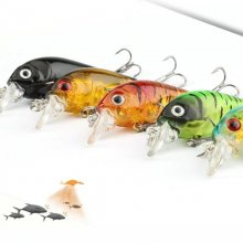 8Pcs Rush Sale Fishing Tackle Retail High-Quality Fishing Lure 4.5mm 4g Crankbait Plastic Doubel Hooks For Pike and Bass Fishing Bait COD