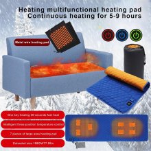 2023 USB Heated Sleeping Pad 7 Heating Zones 3 Temperature Level Control Foldable Lightweight Travel Mat for Winter Camping Hiking COD