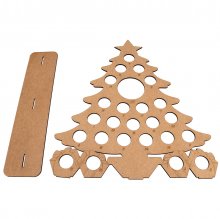 Wooden Christmas Advent Calendar Christmas Tree Decoration Fits 25 Circular Chocolates Candy Stand Rack COD