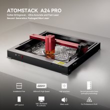 ATOMSTACK A24 Pro Laser Engraver 24W Laser Output Power Laser Engraving Machine 600m/s High Speed for Wood / Metal / Acrylic / Leather COD