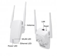 300Mbps 2.4G Wireless Wifi Repeater AP Router Dual Antenna Signal Booster Extender Amplifier COD