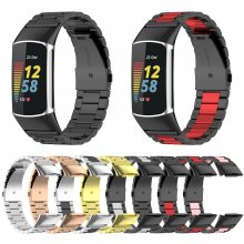 Bakeey Luxury Business Stainless Steel Watch Band Strap Replacement for Fitbit Charge 5 COD
