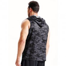 Men's Camo Fitness T-Shirt Hoodie Loose Sweat-Absorbent Sweatshirt Men's Gym Sportswear for Outdoor Running Training COD