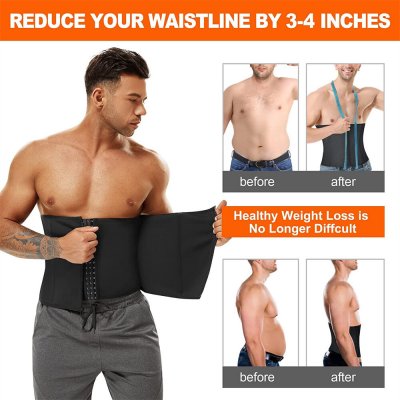 Men\'s Abdominal Belt Three-row Buckle Correct Posture Prevent Injury Waist Belt Belly Shapewear for Home Gym Sports COD