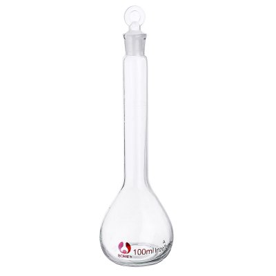 10/25/50/100/250ML Transparent Glass Volumetric Flask With Stopper Lab Glassware Kit COD