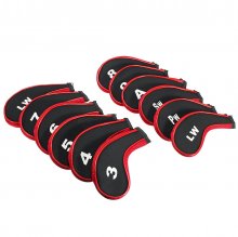 12Pcs/set Long Neck Golf Clubs Iron Head Covers Headcovers with Zipper COD