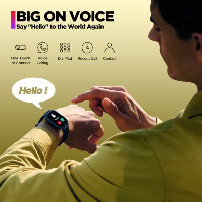 Zeblaze Btalk 1.86 inch HD Full touch Screen Voice Calling 24h Heart Rate SpO2 Monitor 100+ Watch Faces IP68 Waterproof BT5.0 Smart Watch COD