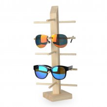 Natural Wood Wooden Sunglasses Eyeglasseses Display Rack Stand Holder Organizer 3/4/5/6 Layers COD