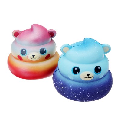 Sanqi Elan Galaxy Poo Squishy 10*10*9 CM Licensed Slow Rising With Packaging Collection Gift Soft Toy COD