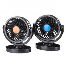 DC 12V/24V 360° All-Round Mini Auto Air Cooling Fan Adjustable Low Noise COD