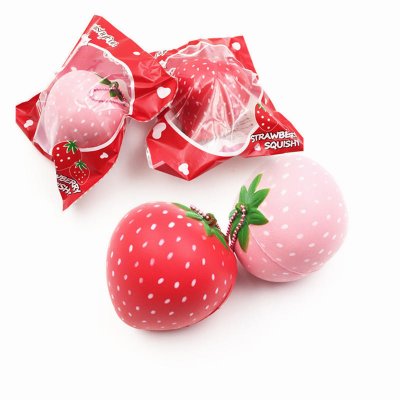 Squishyfun Strawberry Squishy Slow Rising 8CM Squeeze Toy Original Packaging Collection Gift COD