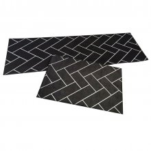 2Pcs Home Kitchen Floor Mat Non Slip Runner Anti Fatigue Rug Set