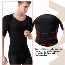 Men Body Shaper Slimming Sport Vest Seamless Corset Shirt for Gym Workout Running Exercise Fitness COD