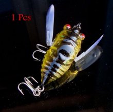 1pcs Cicada Minnow Fishing Lure Hard Tackle Bait Fishing Hook Bass Crankbaits Hook COD