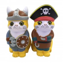 SquishyFun Squishy Viking Pirate Cat Kitten Cosplay 13.5*9*7CM Licensed Slow Rising With Packaging COD