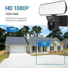 ESCAM QF615 2MP Outdoor HD WiFi IP Camera Intelligent PIR Motion Detection Two-way Audio Night Vision IP66 Waterproof H.265 Smart LED Floodlight Camera for Home Security