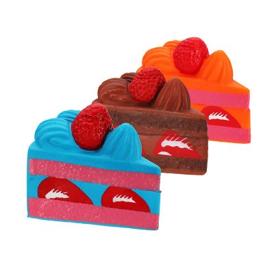 Strawberry Cake Squishy 16*8*6CM Slow Rising Fun Gift Anti Stress Phone Strap Toy COD