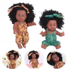 30CM 12 Inch Cute Soft Silicone Lifelike Realistic Arms Legs Moveable Reborn African Baby Doll COD