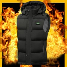 TENGOO HV-15B Heated Vest 15 Heating Zones Trible Temperature Level Control LED Display Waterproof Electric Heating Jacket for Winter Camping COD