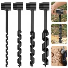 Hand Drill Carbon Steel Manual Auger Drill Portable Manual Survival Drill Bit Self-Tapping Survival Wood Punch Tool 4 Size Options Available COD