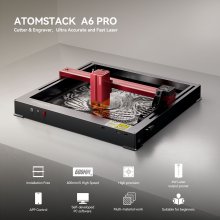 ATOMSTACK A6 Pro Laser Engraver 6W Laser Output Power Laser Engraving Machine 600m/s High Speed for Wood / Metal / Acrylic / Leather COD