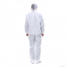 Disposable White Coveralls Dust Spray Suit Non-woven Clothing COD