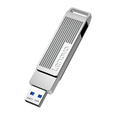 Lenovo SX5 Pro 128GB Type-C & USB3.2 Solid State Flash Drive Dual Interface 360° Rotation Zinc Alloy USB Disk Portable Thumb Drive COD