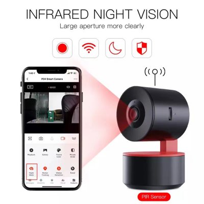 MoesHouse Indoor WiFi IP Camera 1080P Wireless Security Cam Intelligent Night Vision Two-way Audio Motion Sensor Remote APP Alarm Push Video Playback Support TF Card Home Safety Camera