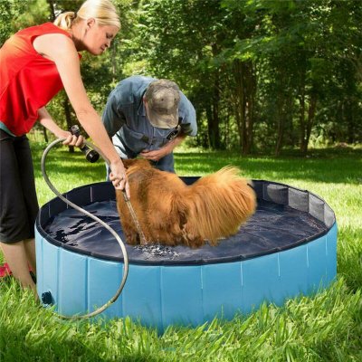 120x30cm Large Capacity Dog Pet Bathing Tub Bath Bucket Folding Basin Shower Room Kids Swimming Pool Tub COD
