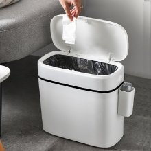 Multifunction Bathroom Trash Can Wastebasket Toilet Brush Toilet Garbage Bin Waste Dustbin Restroom COD