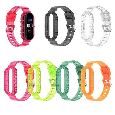 Bakeey Crystal Transparent Comfortable Lightweight Pure TPU Watch Band Strap Replacement for Xiaomi Mi Band 6 / Mi Band 5 Non-Original COD