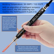 SEQURE S99 Soldering Iron Support PD|QC|DC|PPS Power Supply Compatible with C245 Tip for Drone RC Model Welding Repair Tool Anti-static Welding Pen COD