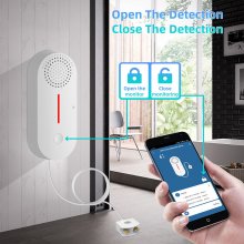 Tuya WiFi Smart Water Leakage Sensor Real-time Water Level Monitoring Overflow Leakage Detector APP Remote Alarm Push Time Setting 100dB Sound Alarm System for Home Safety Monitor