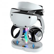 for PS5 VR2 Megnetic Absorption Charging Stand with RGB Light VR Headset Gamepad Stroage Display Mount Bracket Charger COD