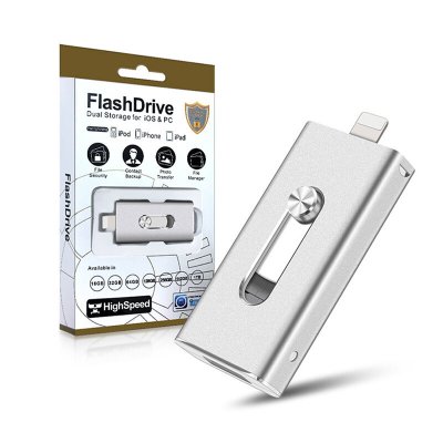 Microdrive 3-in-1 USB-A/iP/Micro USB Flash Drive Dual Interface 64G/128G/256G High Speed Data Transmission Portable Memory U Disk OTG Extended USB Drive