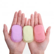 20 Pcs/boxes Mini Disposable Soap Hand-washing Paper Portable Camping Travel Washing Hands Fragrance Cleaning COD